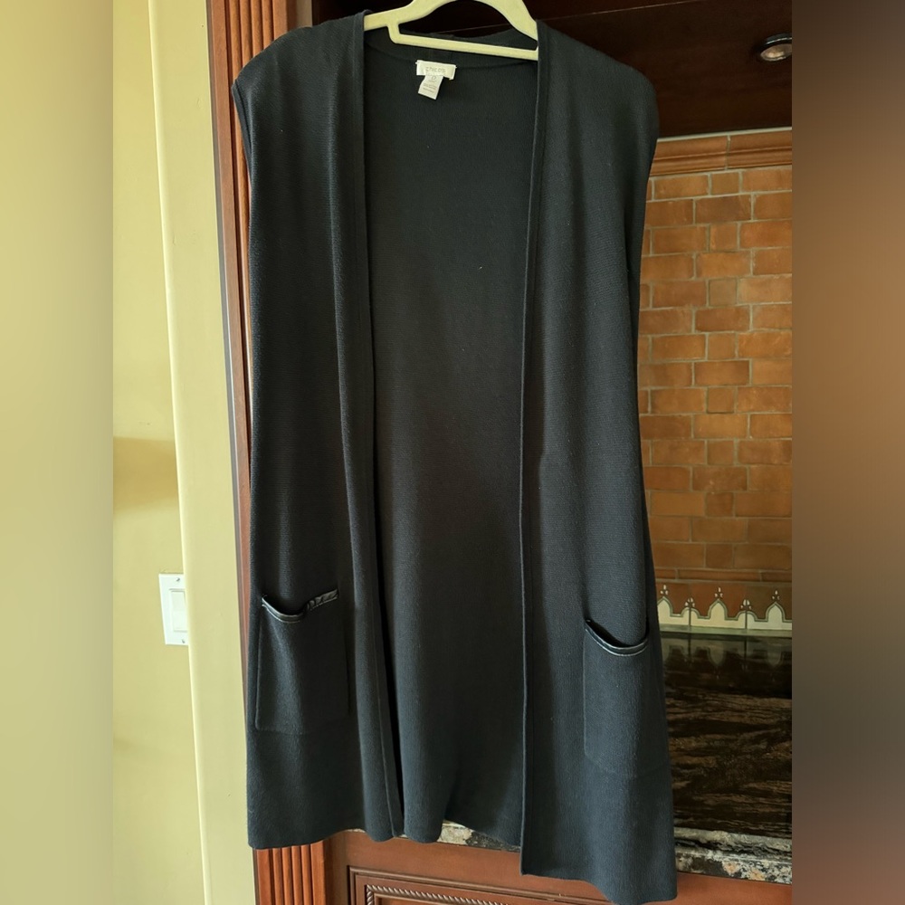 Chicos long black vest